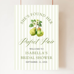 Poster Mariage Parfait Moderne Gingham Vert Shower
