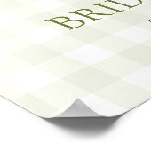 Poster Mariage Parfait Paire Moderne Vert Gingham (Coin)