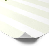 Poster Mariage Parfait Poire Gingham Vert Moderne (Coin)