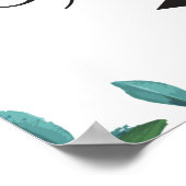 Poster Mariage Parking Directions Flèche gauche Signal (Coin)