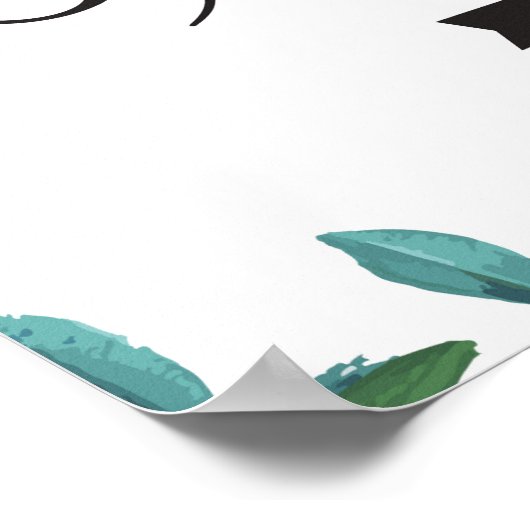 Poster Mariage Parking Flèche droite Signal de direction (Coin)