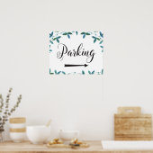 Poster Mariage Parking Flèche droite Signal de direction (Cuisine)