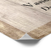 Poster Mariage personnalisé 2 Brown bois et lumières Affi (Coin)