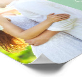 Poster Mariage photo Chic Mint Green Couple Bienvenue (Coin)