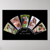 Poster Mariage Photo Collage Forme du ventilateur Nom per (Devant)