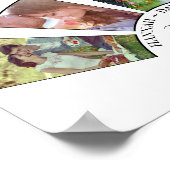 Poster Mariage Photo Collage Forme du ventilateur Nom per (Coin)