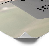 Poster Mariage photo design élégant et moderne Bienvenue (Coin)