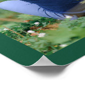 Poster Mariage photo Emerald Green Fiançailles Bienvenue (Coin)