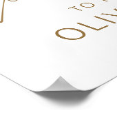 Poster Mariage photo Gold Modern Script Bienvenue Élégant (Coin)