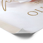 Poster Mariage photo Gold Modern Script Bienvenue Élégant (Coin)