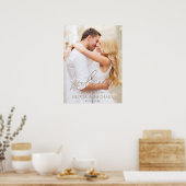 Poster Mariage photo Gold Modern Script Bienvenue Élégant (Cuisine)