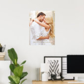 Poster Mariage photo Gold Modern Script Bienvenue Élégant (Bureau à domicile)