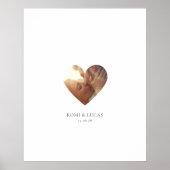 Poster Mariage Photo Heart Livre d'invité Alternative (Devant)