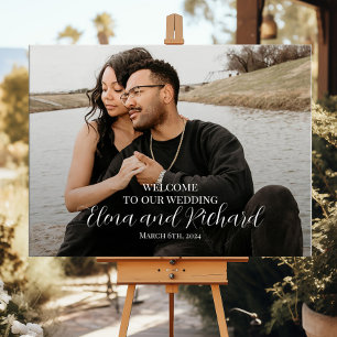 Poster Mariage photo moderne bienvenue