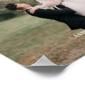 Poster Mariage photo moderne complet Date personnalisée (Coin)