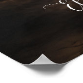 Poster Mariage photo signe d'accueil élégant (Coin)