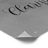 Poster Mariage photo signe de bienvenue calligraphie mode (Coin)