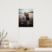 Poster Mariage photo signe de bienvenue calligraphie mode (Cuisine)