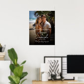 Poster Mariage photo signe de bienvenue calligraphie mode (Bureau à domicile)