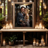 Poster Mariage photo signe de bienvenue élégant calligrap