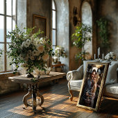 Poster Mariage photo signe de bienvenue élégant calligrap