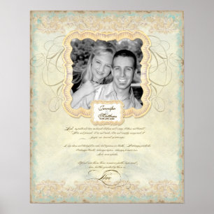 Poster Mariage Photographie Amour Chapitre Baroque Élégan