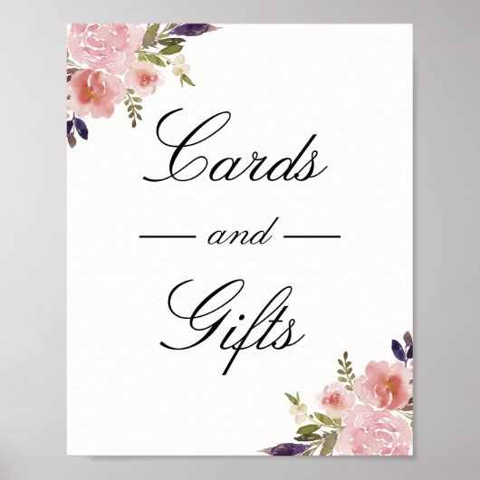 Poster Mariage Pink Peonies Cartes Et Cadeaux (Devant)