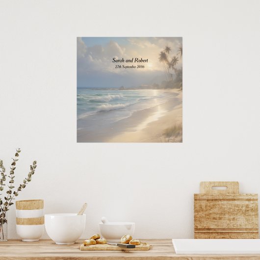 Poster Mariage plage (Cuisine)
