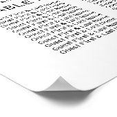 Poster Mariage Plan de siège Commission Élégante calligra (Coin)