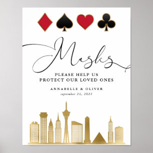 Poster Mariage Porte Un Masque Las Vegas Destination