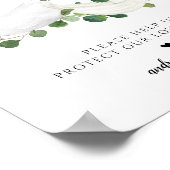 Poster Mariage PPE Masques Distances sociales Aquarelle (Coin)