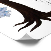 Poster Mariage Quaker à 100 invités - Arbre de Vie bleu (Coin)