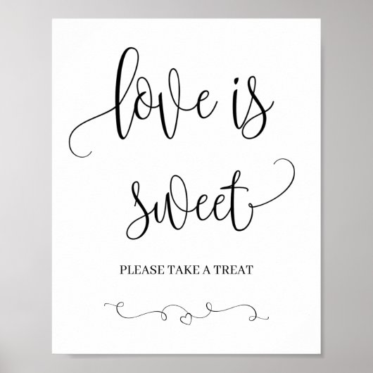 Poster Mariage / Réception de mariage Love is Sweet Panne (Devant)