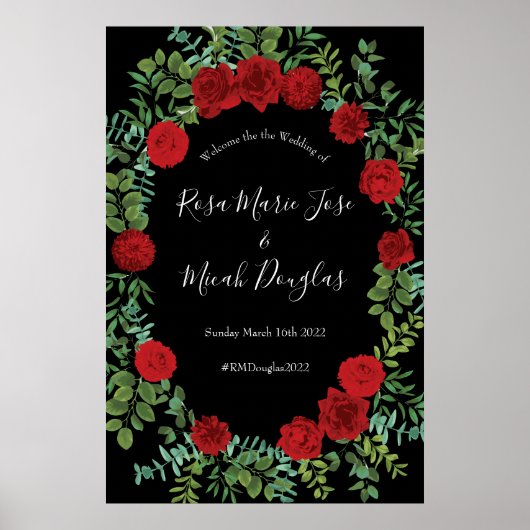 Poster Mariage Red Rose (Devant)