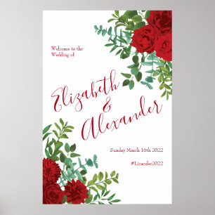 Poster Mariage Red Rose