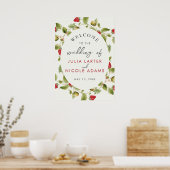 Poster Mariage Red Sweet Wild Strawberry Flower (Cuisine)