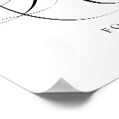 Poster Mariage réservé à Black Flourish Script (Coin)