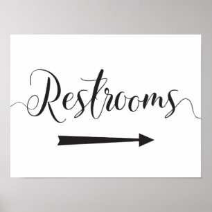 Poster Mariage Réservoirs Signer Directions Droite Flèche