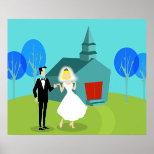 Poster Mariage rétro