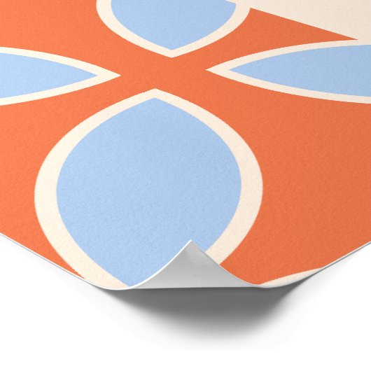 Poster Mariage rétro du milieu du siècle (Coin)