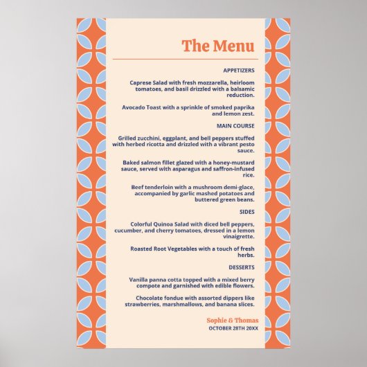 Poster Mariage rétro du milieu du siècle (Devant)