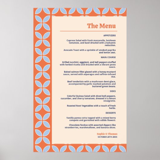 Poster Mariage rétro du milieu du siècle (Devant)