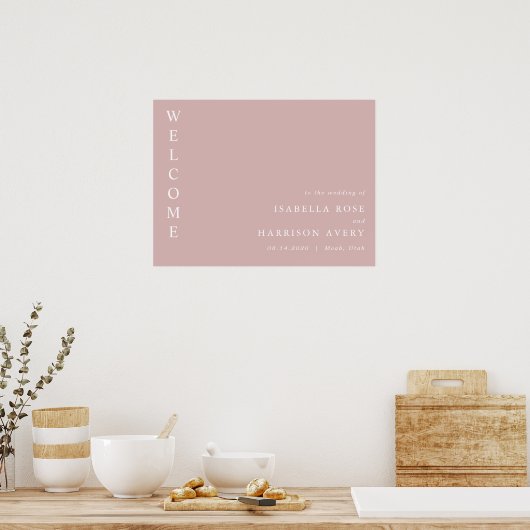 Poster MARIAGE ROGUE Dusty Blush Rose Mauve (Cuisine)