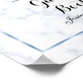 Poster Mariage romantique Blue Marble (Coin)