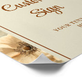 Poster Mariage romantique boho terracotta vert sauge pers (Coin)