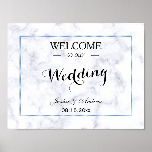 Poster Mariage Romantique Boule de Marbre (Devant)