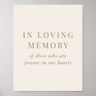 Poster Mariage romantique or et ivoire en souvenir affect