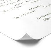 Poster Mariage romantique Rouge & rose Floral Garland (Coin)