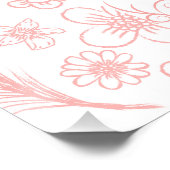 Poster mariage rose (Coin)