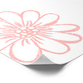 Poster mariage rose (Coin)